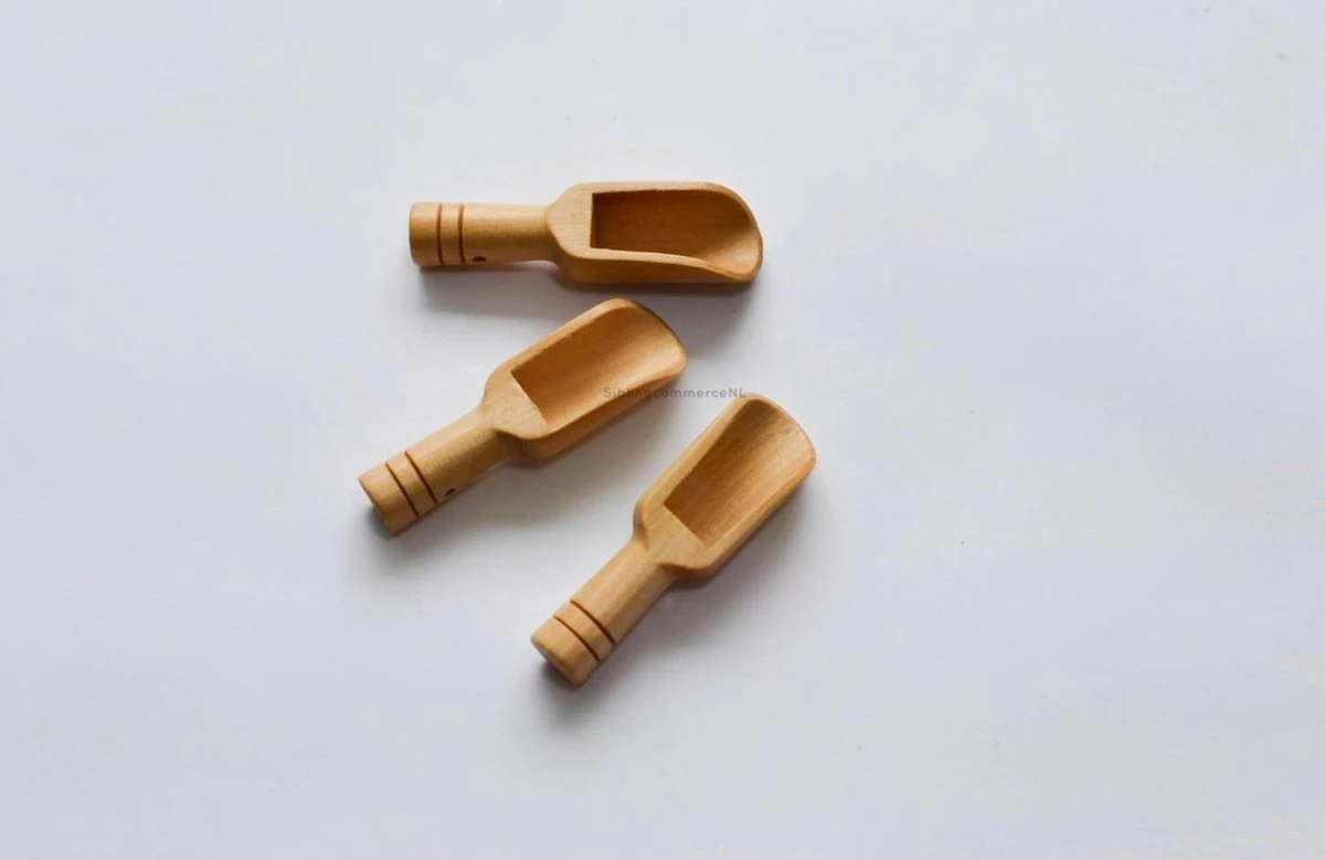 MINI Lepeltjes - 3 Stuks - Houten Lepeltjes - Lepels Voor Kruiden En Thee - Doseerlepel- 3 MINI Lepeltjes - 3 Stuks - Houten Lepeltjes - Lepels Voor Kruiden En Thee - Doseerlepel-