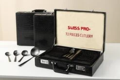 Swiss Pro+ Bestekset In Koffer-72 Delig-12 Persoons-Zwitsers Kwaliteit-Complete Set-100% Roestvrijstaal- Zwart 37 Swiss Pro+ Bestekset In Koffer-72 Delig-12 Persoons-Zwitsers Kwaliteit-Complete Set-100% Roestvrijstaal- Zwart -Beste Bestek Winkel 1200x799 13