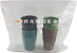 Orange85 Cappuccino Mokken - Latte Macchiato Glazen - 330 Ml - Hittebestendig - Set Van 4 - Porselein - Multicolor - Cappuccino Glazen - Cappuccino Kopjes -Beste Bestek Winkel 1200x828 2