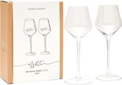 Riviera Maison Wijnglazen Witte Wijn - RM White Wine Glass - Transparant - Set 2 Stuks 17 Riviera Maison Wijnglazen Witte Wijn - RM White Wine Glass - Transparant - Set 2 Stuks -Beste Bestek Winkel 1200x834 1
