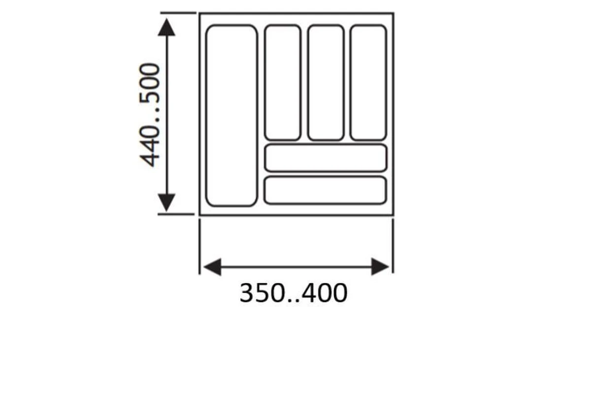 Culinorm Bestekbak - Besteklade - 40 Cm Breed X 50 Cm Diep - Grijs 5 Culinorm Bestekbak - Besteklade - 40 Cm Breed X 50 Cm Diep - Grijs - Afbeelding 3