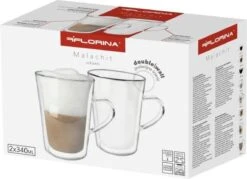 Florina Dubbelwandige Koffieglazen Of Theeglazen Met Oor 340 ML - Set Van 2 - Gehard Glas -Beste Bestek Winkel 1200x868 3