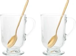 Latte Macchiato Glazen - Koffieglazen - Cappuccino Kop -310ML - + Gratis Lepels - 4x -Beste Bestek Winkel 1200x877 4