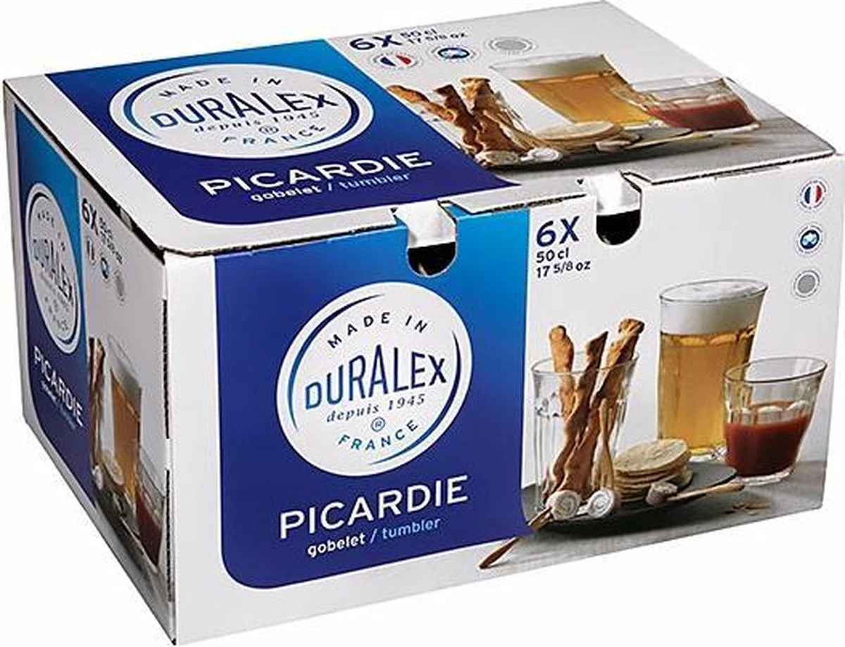 Duralex Picardie Longdrinkglas Groot - 500ml - 14,5cm - 6 Stuks 10 Duralex Picardie Longdrinkglas Groot - 500ml - 14,5cm - 6 Stuks - Afbeelding 8