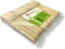 Pomebio Houten Wegwerp Bestek - Vork - 100 Stuks - FSC Hout - 165mm - Wegwerp Vork - Houten Vork - FSC-Gecertificeerde Houten Vork - Duurzaam Vork - Wegwerp Bestek -Beste Bestek Winkel 1200x920