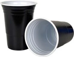 Merkloos Black Cups - 50stuk(s) - 475ml - Party Cups - Beerpong - Drankspel - Beerpong Bekers - Plastic Bekers -Beste Bestek Winkel 1200x929 3