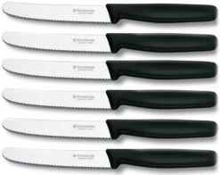 Victorinox Tafelmessen - 6-Delig - Zwart - Recht Heft -Beste Bestek Winkel 1200x953