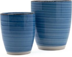 Koffiekopjes - Ocean Blue - Koffiebeker - Unieke Kleuren - Blauw - Set Van 12 Kopjes (ook Los Verkrijgbaar) - 160ML En 340ML - Porselein - Hip En Trendy -Beste Bestek Winkel 1200x957 1