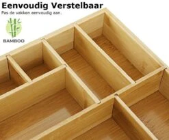 Merkloos Decopatent® Bestekbak - Lade Organizer - Besteklade - Bamboe - Hout - Bestek Bak Organizer Houder Voor Keukenla - Bestekcassette -Beste Bestek Winkel 1200x994 1