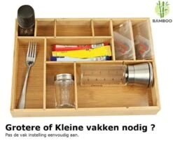 Merkloos Decopatent® Bestekbak - Lade Organizer - Besteklade - Bamboe - Hout - Bestek Bak Organizer Houder Voor Keukenla - Bestekcassette -Beste Bestek Winkel 1200x994 3