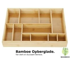 Merkloos Decopatent® Bestekbak - Lade Organizer - Besteklade - Bamboe - Hout - Bestek Bak Organizer Houder Voor Keukenla - Bestekcassette -Beste Bestek Winkel 1200x994 5