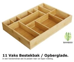 Merkloos Decopatent® Bestekbak - Lade Organizer - Besteklade - Bamboe - Hout - Bestek Bak Organizer Houder Voor Keukenla - Bestekcassette -Beste Bestek Winkel 1200x994 6