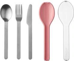 Mepal – Bestekset 3-delig Ellipse – Bestaat Uit Een Mes, Vork En Lepel – Nordic Pink – RVS Bestekset -Beste Bestek Winkel 1200x997