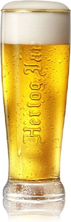 Hertog Jan - Bierglas Fluitje Embossed 250ml - 6 Stuks -Beste Bestek Winkel 388x1200