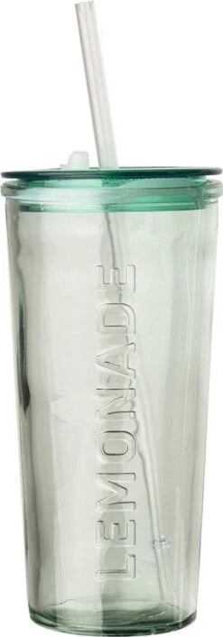 Drinkglas Met Rietje En Deksel – 550ml – 3 Stuks -Beste Bestek Winkel 420x1200