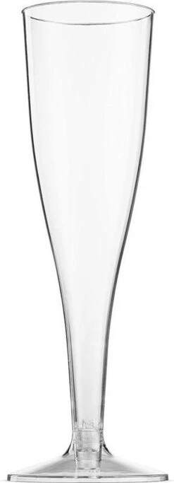 Champagneglazen - 30 Stuk(s) - 135ml - Chique - Plastic - Glazen - Transparant - Kunststof - Kerst Servies -Beste Bestek Winkel 434x1200