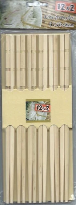 Merkloos 12 Paar Chopsticks - Bamboe - Sushi Eetstokjes - Lengte 24 Cm -Beste Bestek Winkel 446x1200