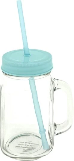 Drinkglas Met Rietje En Deksel - Pul - Mason Jar– 400 Ml – 4 Stuks -Beste Bestek Winkel 550x1200 1