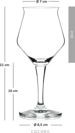 Cocora Speciaal Bierglazen - 30cl - 6 Stuks - Bovengister - Sommelier - Bierglas Op Voet - Hoogwaardig Kristalglas -Beste Bestek Winkel 676x1200