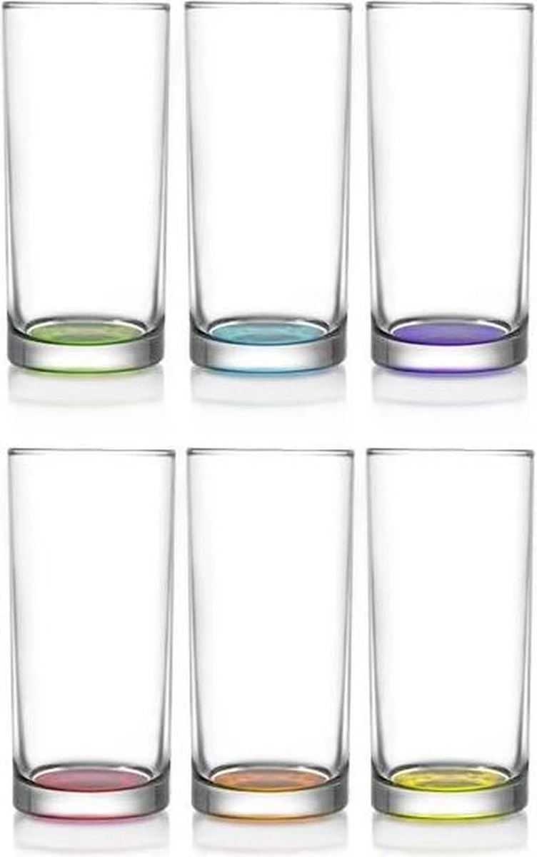 LAV Coral Longdrinkglas - Gekleurd - 295 Ml - 6 Stuks 4 LAV Coral Longdrinkglas - Gekleurd - 295 Ml - 6 Stuks - Afbeelding 2