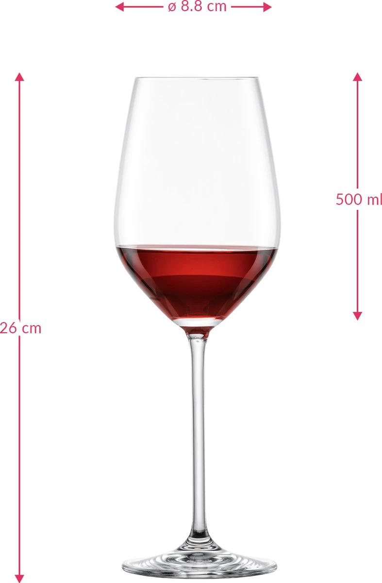 Schott Zwiesel Fortissimo Water / Rode Wijnglas - 0.51 Ltr - 6 Stuks 4 Schott Zwiesel Fortissimo Water / Rode Wijnglas - 0.51 Ltr - 6 Stuks - Afbeelding 2