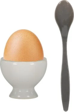 Excellent Houseware 12x Eierlepels Zwart/grijs Kunststof 14 Cm -Beste Bestek Winkel 797x1200