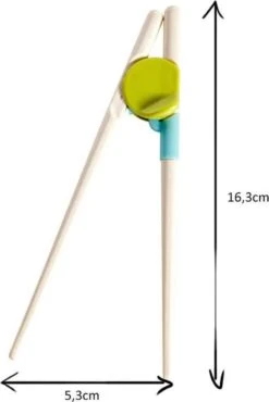 Merkloos Sushi Stokjes Kinderen | Ergonomische Kinder Eetstokjes | Chopsticks | Leren Eten | Trainer | Vanaf 2 Jaar | Groen-Blauw | Onbreekbaar -Beste Bestek Winkel 801x1200 3