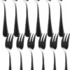 House Of Husk® Gebaksvorkjes - Dessertvorken - Taartvorkjes - Cocktailvorken - Klein Vorkjes - 12 Stuks - RVS - Zwart -Beste Bestek Winkel 831x1200