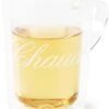 Riviera Maison Dubbelwandig Theeglas, Koffieglas Met Tekst - C'est Chaud Mug - Transparant - Glas 270 Ml - 1 Stuk