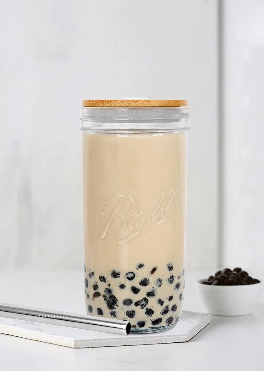 Drinkglazen Met Deksel – Zomer Drinkglazen – Glazen Met Rietje 5 Drinkglazen Met Deksel – Zomer Drinkglazen – Glazen Met Rietje - Afbeelding 3