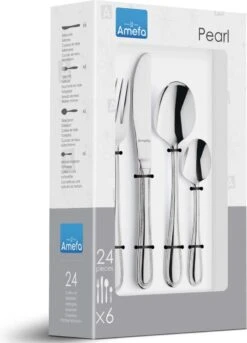 Amefa Bologna Bestekset - 24 Delig - 6 Persoons - Zilver - -Beste Bestek Winkel 865x1200 1