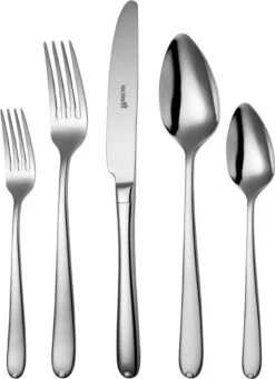 Sola Bestekset Fleurie - Modern - 9 Persoons - 90 Delig - Zilverwit Edelstaal 18/10 - RVS - Zilver