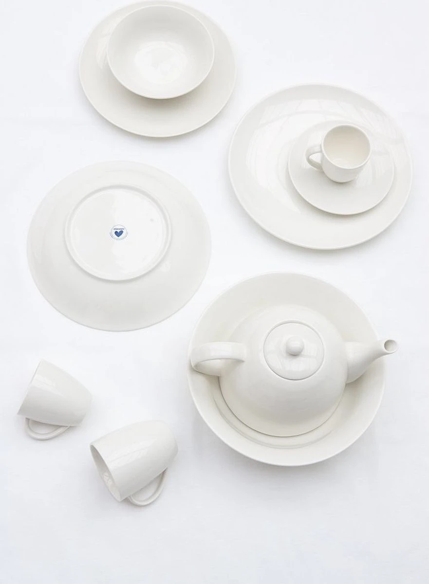 Vtwonen 4 Koffiekopjes Met Schoteltjes - Wit - Porselein - 100ml 7 Vtwonen 4 Koffiekopjes Met Schoteltjes - Wit - Porselein - 100ml - Afbeelding 5