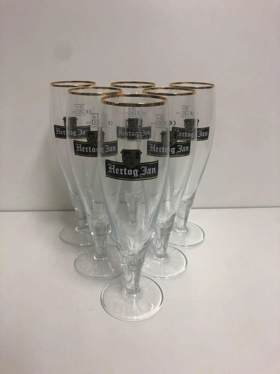 Hertog Jan Bierglazen Op Voet 250 Ml - 6 Stuks 4 Hertog Jan Bierglazen Op Voet 250 Ml - 6 Stuks - Afbeelding 2