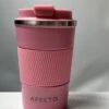 Koffie To Go Beker | Coffee To Go | Isolerende Beker Roze | Herbruikbaar | Inhoud 380 Ml