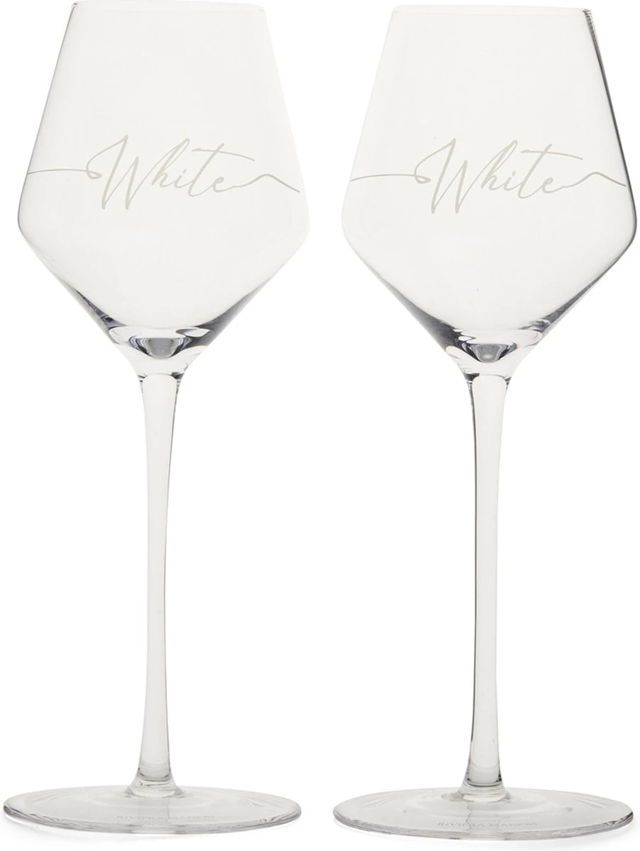 Riviera Maison Wijnglazen Witte Wijn - RM White Wine Glass - Transparant - Set 2 Stuks 3 Riviera Maison Wijnglazen Witte Wijn - RM White Wine Glass - Transparant - Set 2 Stuks