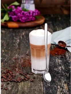Merkloos Latte Macchiato Lepels – RVS Lange Yoghurt, Dessert Of Koffie Lepeltjes – Set Van 6 Stuks -Beste Bestek Winkel 912x1200