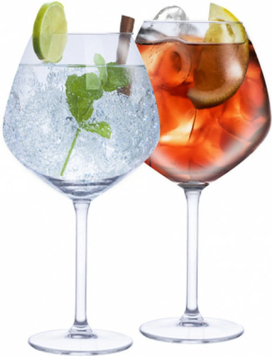 Alpina Set Van 4x Gin Tonic Cocktailglazen Met 4x Herbruikbare Glazen Rietjes - 730 Ml - Cocktails Drinken - Cocktails 4 Alpina Set Van 4x Gin Tonic Cocktailglazen Met 4x Herbruikbare Glazen Rietjes - 730 Ml - Cocktails Drinken - Cocktails - Afbeelding 2