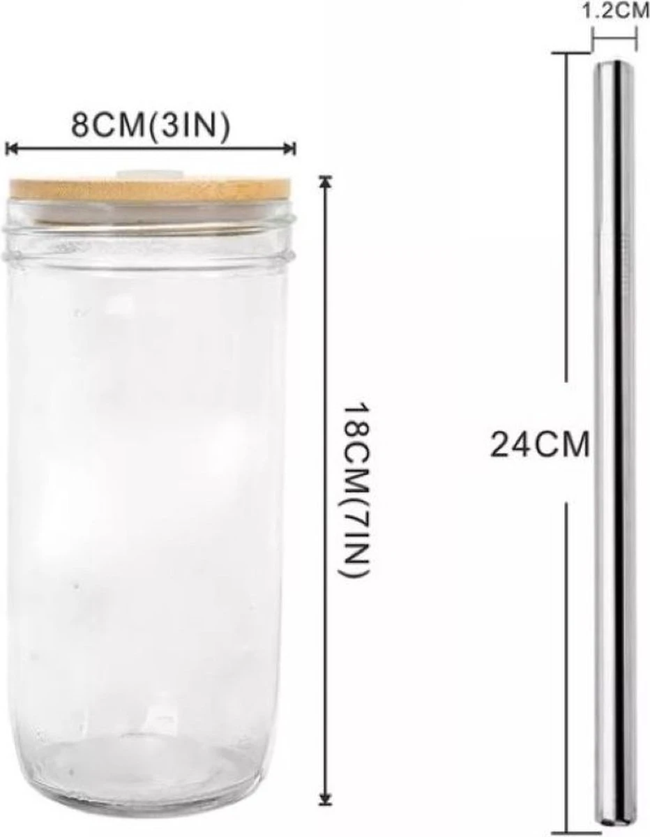 Bubble Tea Beker - Inclusief Stalen Bubble Tea Rietje - 0,5 L - Herbruikbaar - Boba 5 Bubble Tea Beker - Inclusief Stalen Bubble Tea Rietje - 0,5 L - Herbruikbaar - Boba - Afbeelding 3