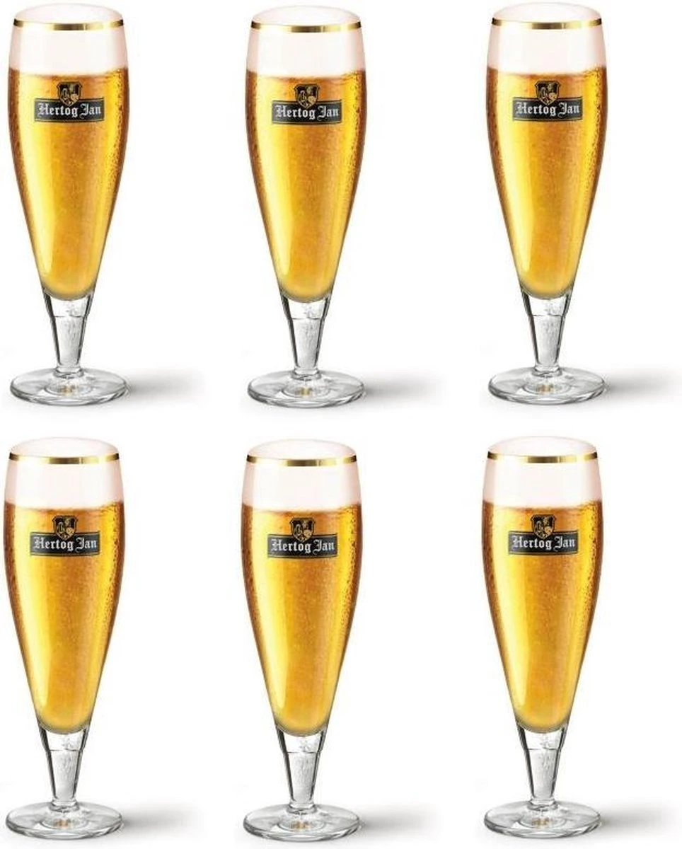 Hertog Jan Bierglazen Op Voet 250 Ml - 6 Stuks 3 Hertog Jan Bierglazen Op Voet 250 Ml - 6 Stuks