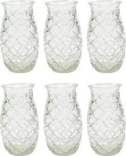 Merkloos Beker - Glas Ananas - 6 Stuks - Zomer - Cocktail -400ml -Beste Bestek Winkel 971x1200 2