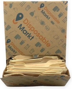750 Stuks Houten Vork In Dispenser Box - Houten Bestek - Vorken - Bio Vorken - Hout In Dispenserdoos - Dispenser Doos Bestek - Karton Dispenser - Papier Dispenser Box Met Bestek - Cutlery - Biologisch Afbreekbaar - Milieuvriendelijk - FSC - Wegwerp -Beste Bestek Winkel 971x1200