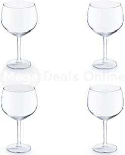 Merkloos 4x PREMIUM Gin & Tonic Glazen - Gin Tonic Glazenset - Cocktailglas - Gin Tonic Cocktailglazen - Cocktailset -Beste Bestek Winkel 972x1200