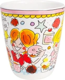 Blond Amsterdam Even Bijkletsen Mok 350 Ml - Roze Rand -Beste Bestek Winkel 972x1200 4