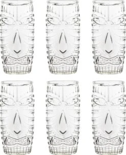 Libbey Cocktailglas Longdrink Tiki - 591 Ml / 59,1 Cl - 6 Stuks - Vaatwasserbestendig - Funny Design - Hoge Kwaliteit
