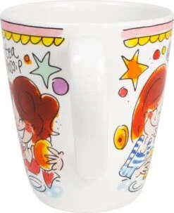 Blond Amsterdam Even Bijkletsen Mok 350 Ml - Roze Rand -Beste Bestek Winkel 979x1200